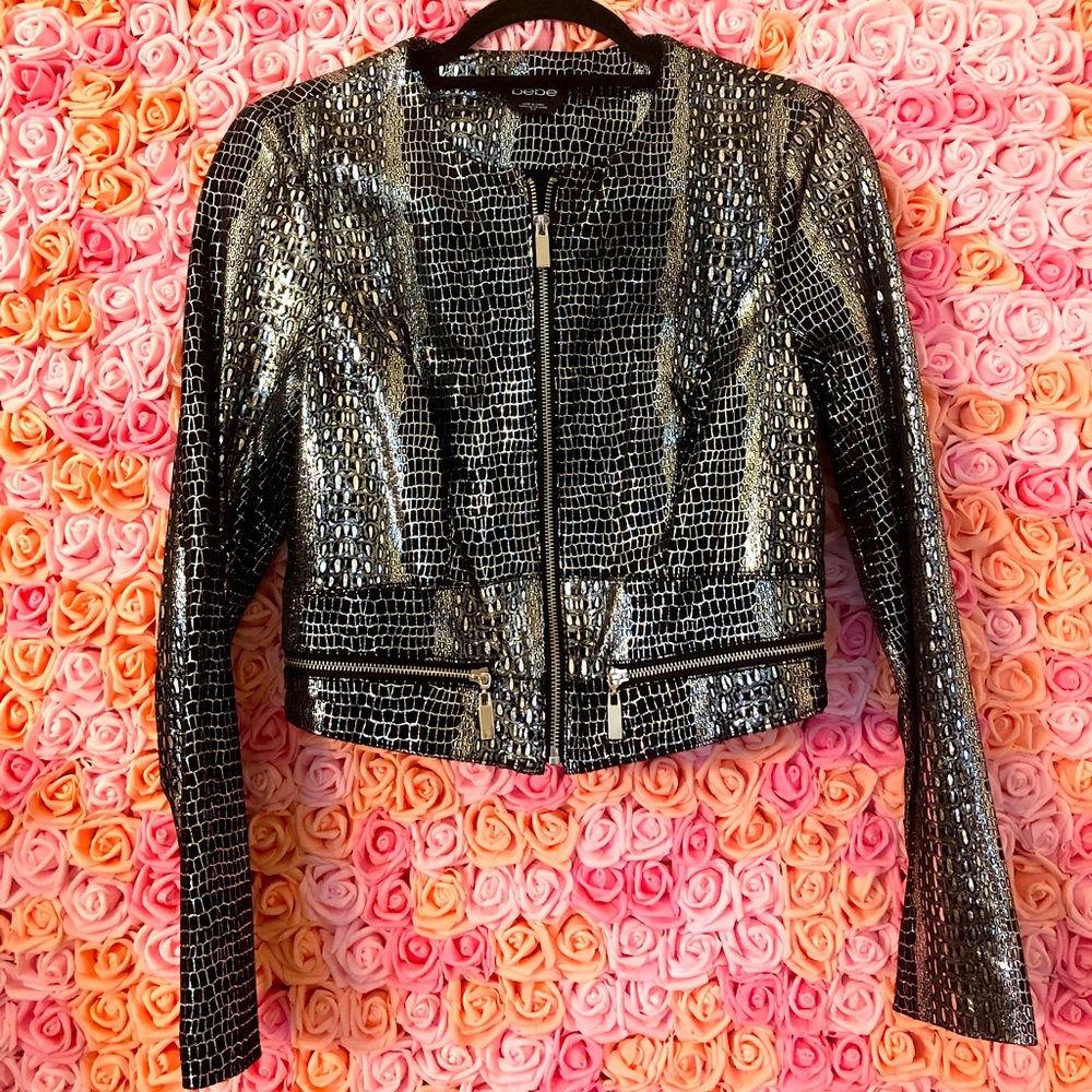 Silver and black Lea jacket